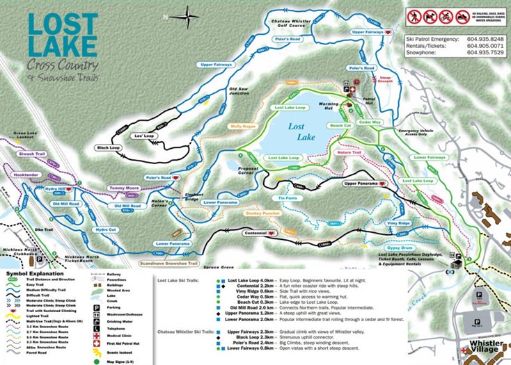 Whistler Lost Lake Trails Map